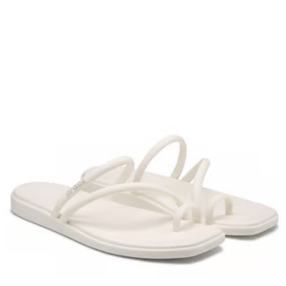 Crocs Miami White Strappy Toe Post Sandals Women's Size 11